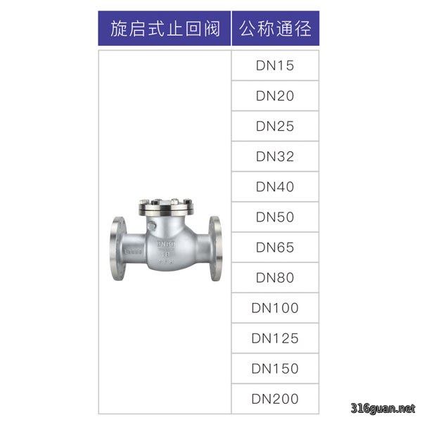不锈钢旋启式止回阀