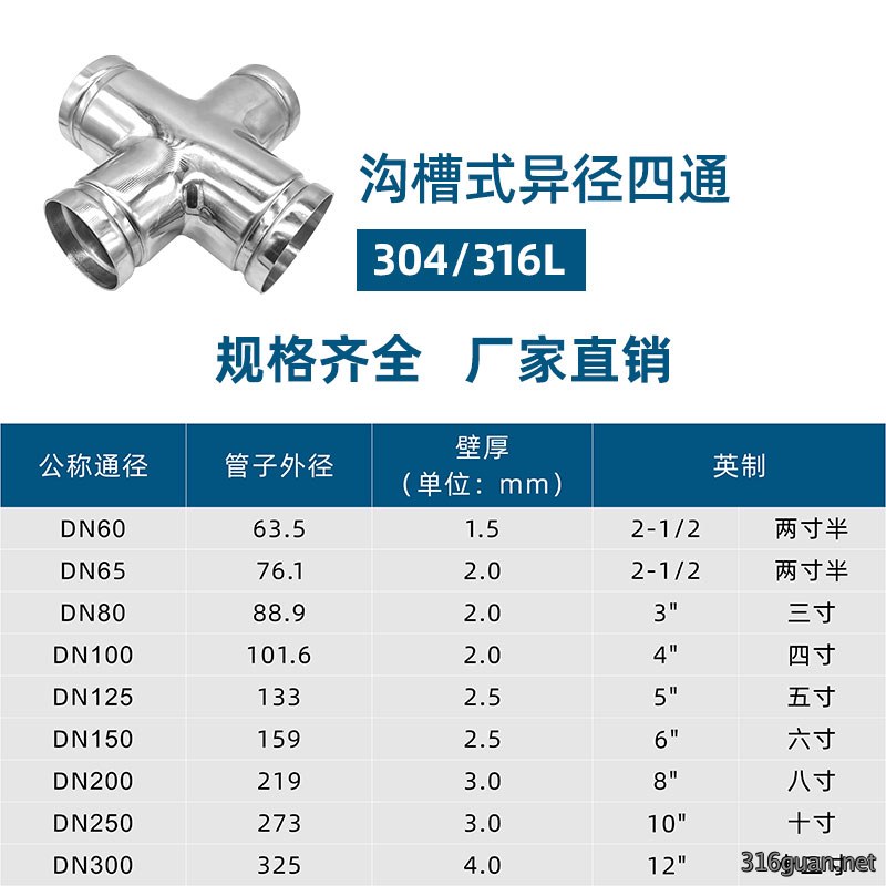 沟槽式异径四通2